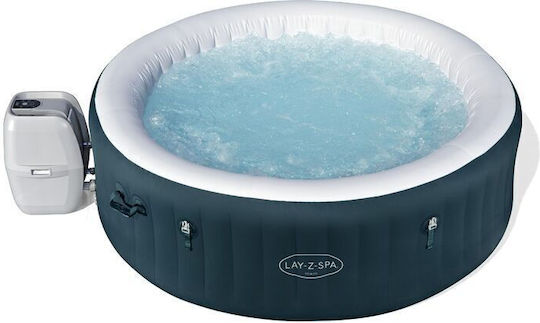 Lay-Z-Spa Miami EnergySense AirJet Rundes Schwimmbecken 795l Aufblasbar mit Hydromassage 196x66cm Dunkelgrün Rund