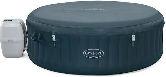 Lay-Z-Spa Miami EnergySense AirJet Rundes Schwimmbecken 795l Aufblasbar mit Hydromassage 196x66cm Dunkelgrün Rund