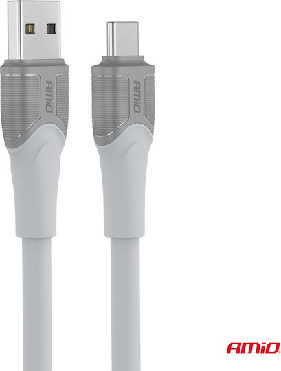 AMiO Regular USB 2.0 Cablu USB-C bărbătesc - USB-A 60W Alb 2m (04290)