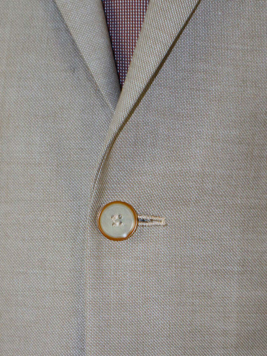 Men's Summer Suit Slim Fit Beige