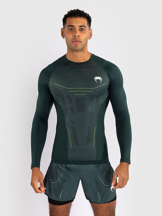 Venum Long Sleeve Shirt VENUM-05359-005 for Jiu-Jitsu Green