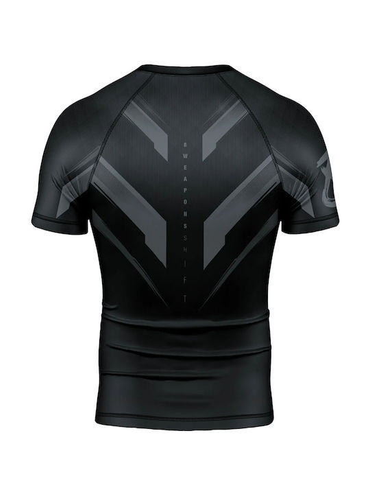 8 Weapons Herren Kurzärmlig T-Shirt 8300007-3-BKBK für Jiu-Jitsu Schwarz