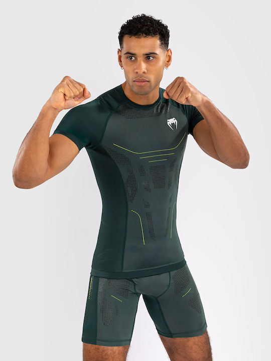 Venum Bărbați Cu mânecă scurtă Tricou VENUM-05360-005 pentru Jiu-Jitsu Verde