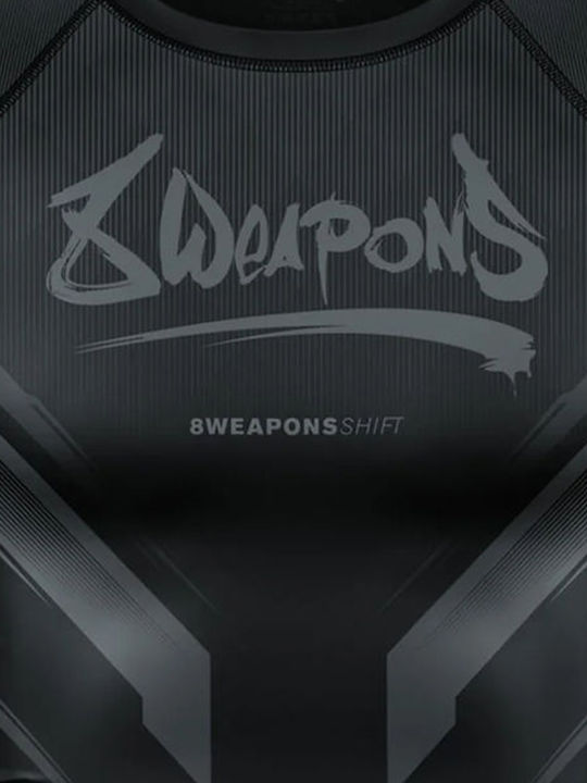 8 Weapons Ανδρική Κοντομάνικη Μπλούζα 8300007-3-BKBK για Jiu-Jitsu Μαύρη