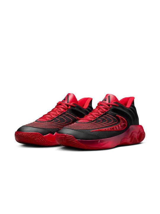 Nike Giannis Immortality 4 Low Basketball Shoes Black / University Red / Team Red