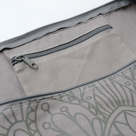 Yogistar Yoga Mat Bag 'basic' Cotton Lotus Mandala Graphite Dimensions 65 X 14 Cm