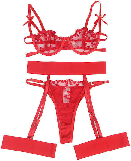 Subblime Sexy Lingerie Sets Red Plus Size