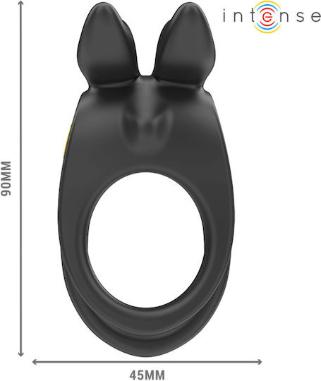 Intense Vibrating Ring Cock Silicone Black D-242063
