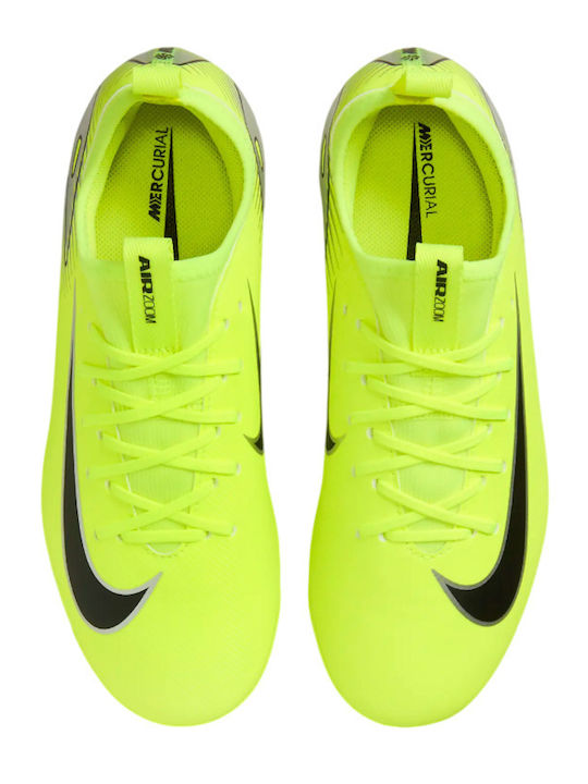 Παιδικά Ποδοσφαιρικά Παπούτσια Jr Zoom Vapor 16 Academy Ag με Τάπες Κίτρινα
