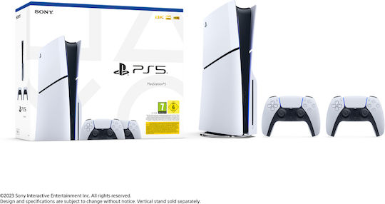 Sony PlayStation 5 Slim 1TB with Second DualSense (Official Bundle) & Astrobot + Gran Turismo 7