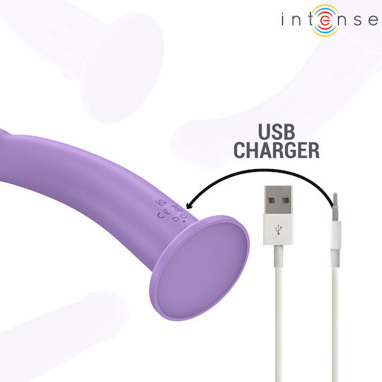 Intense Eddie Realistic Vibrator with Remote Control 17.5cm Purple