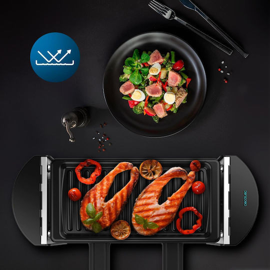 Cecotec Raclette Cheese & Grill 3200 Επιτραπέζια Ηλεκτρική Ψησταριά Raclette Αυλακωτής Πλάκας 320W Ανοξείδωτη 20x10εκ.