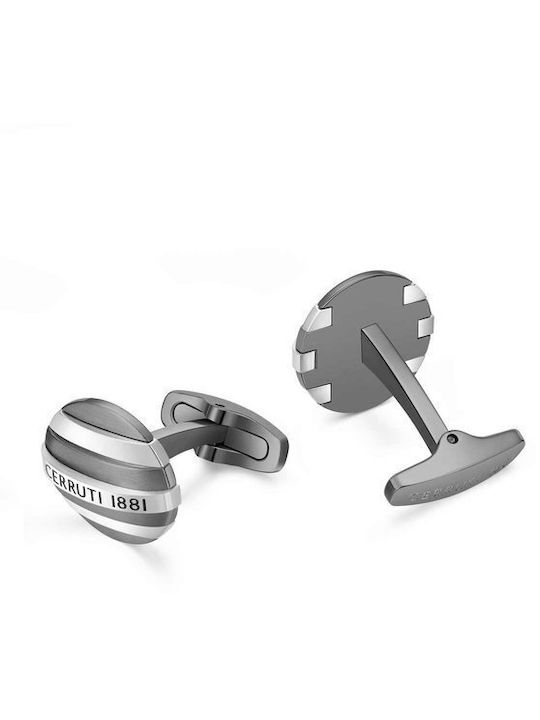 Cerruti Cufflinks of Steel Silver