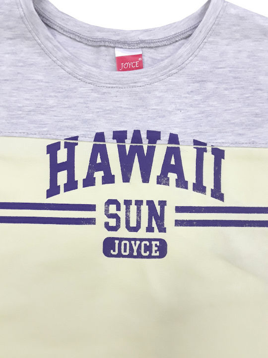 Joyce Kids Clothing Set with Shorts Hawai Sun Gey Yellow 2 Pieces