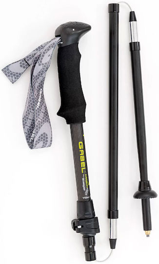 Gabel Telescopice Baston de trekking din aluminiu 2 buc Negre