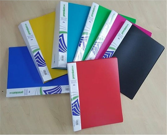 A&G Paper Clipboard Flexible with 10 plastic sleeves Slides for Paper A4 Blue 1pcs