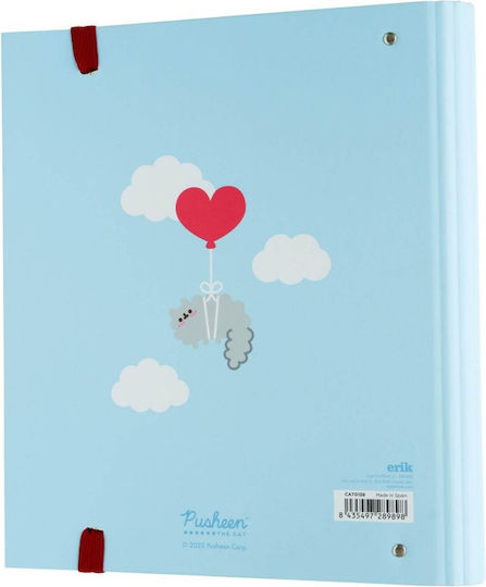 Pusheen Clipboard with 4 Rings for Paper A4 Transparent 1pcs