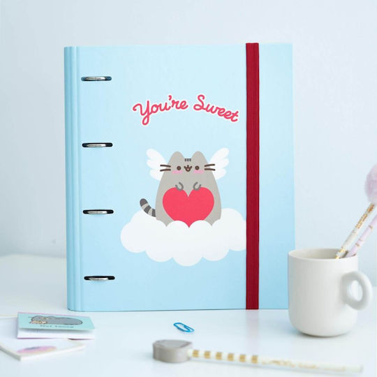Pusheen Clipboard with 4 Rings for Paper A4 Transparent 1pcs