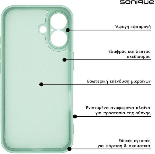 Husa din silicon My Colors Sonique pentru Vivo Y74s Vivo Y76 5G Mentă