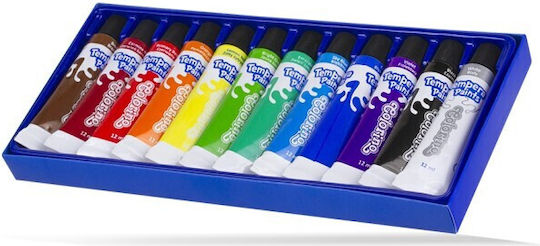 Colorino Tempera Paints Темперни бои Многоцветни в Туба 12мл 12бр