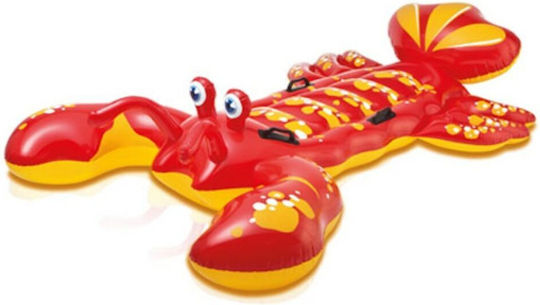 Intex Lobster Kid's Inflatable Ride On for Sea with Handles Red 213x137cm