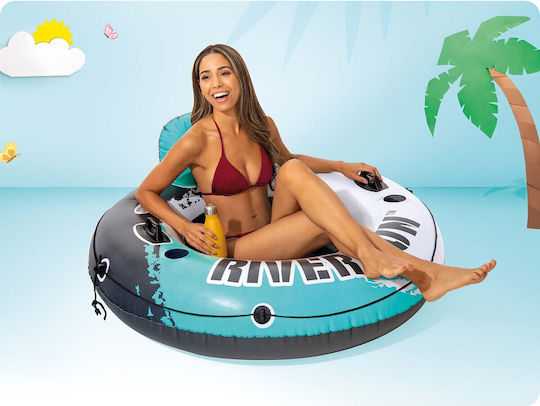 Intex River Run Fire Inflatable Sea Float with Handles Red 135x135cm