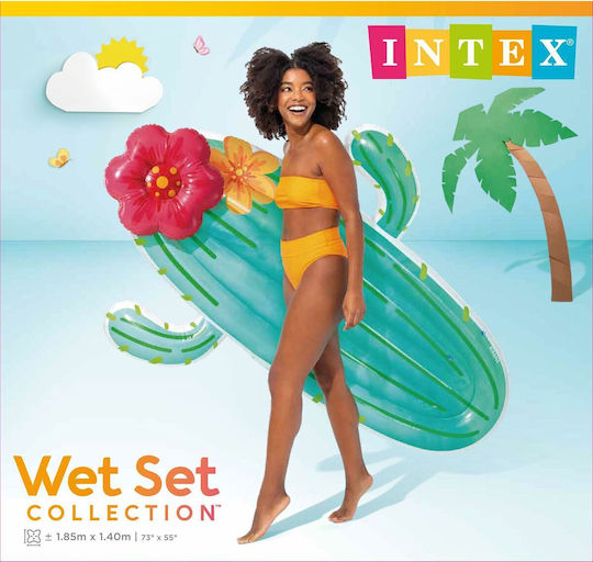 Intex Kid's Inflatable Sea Mattress Green 185x140cm