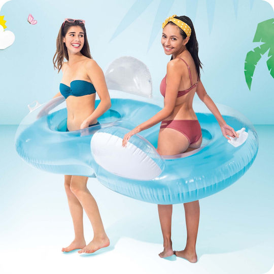 Intex Kid's Inflatable Sea Mattress for 2 People with Handles Turquoise 198x117cm