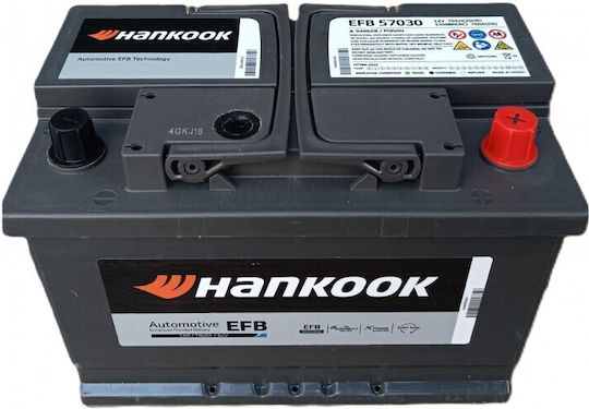 Hankook Batterie Auto EFB SE 57010 mit Kapazität 70Ah und CCA 650A Start/Stopp