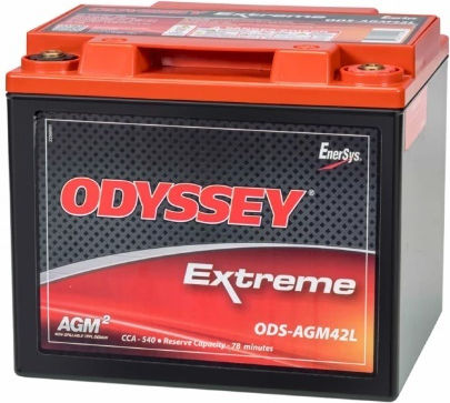 Odyssey Battery Car Battery PC1200 with 42Ah Capacity and 540A CCA