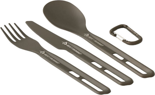 Sea to Summit 3 Piece Cutlery for Camping 2000ml STS40-01175 Aluminium Hard Anodised Grey