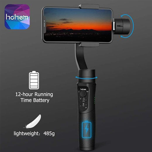 Hohem iSteady Mobile+ Phone Gimbal with 3 Axis Stabilization and 12 Operating Hours Black