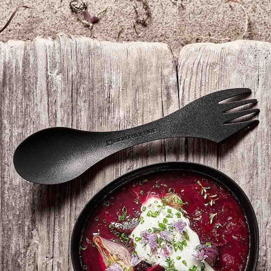 Light My Fire Spork Original Bio Cutlery for Camping Black Cutlery