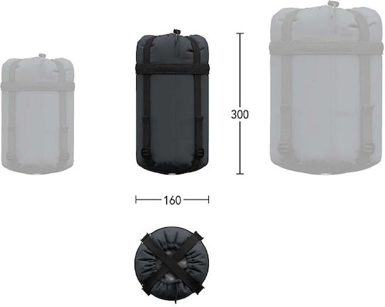 Hannah Sleeping Bag Μονό Καλοκαιρινό Biker 100 Left Black