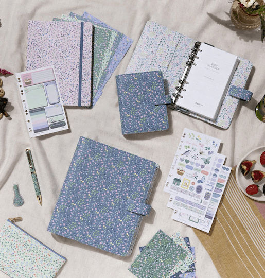 Filofax Θηκη Prs Meadow Blue Σημειωματάριο με Λευκές Σελίδες Μπλε