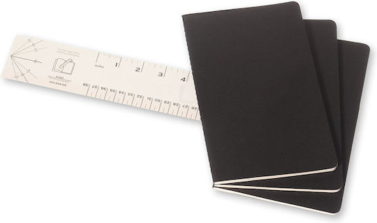 Moleskine Set 3 Notebooks 80 Sheets Square Black