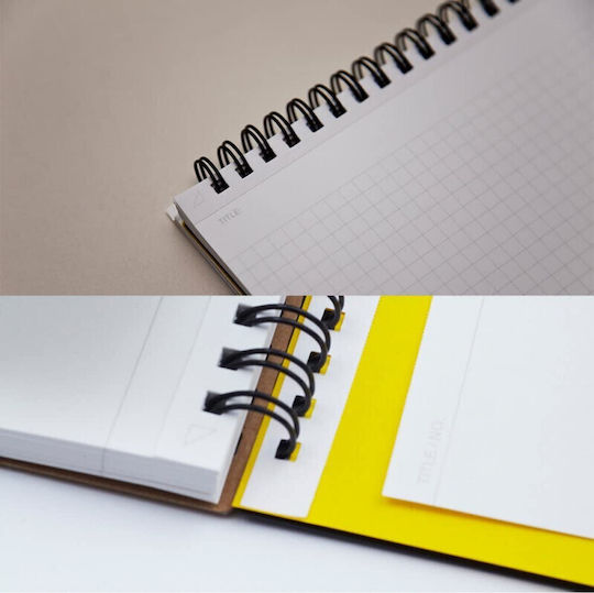 Mnemosyne Notepad Notepad Spiral 70 Sheets A4 Square Black