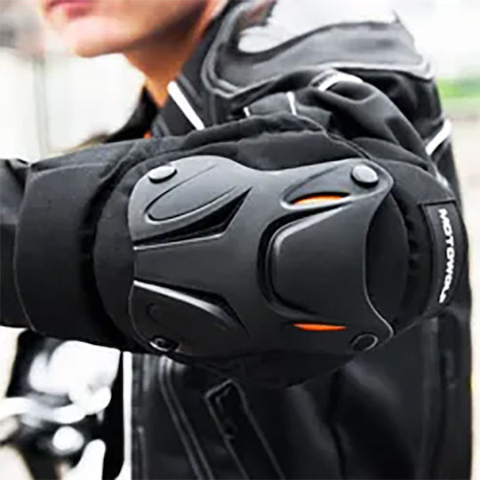 Motowolf Reflective Motorcycle Cycling Knee Elbow Pads Set Adjustable Breathable Material Universal