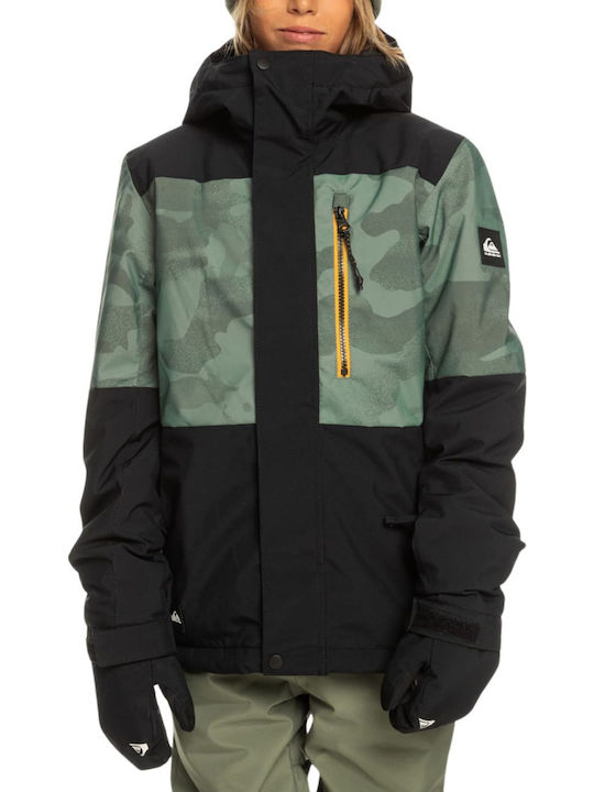 Mission Waterproof Kids Casual Short Jacket with Hood Green