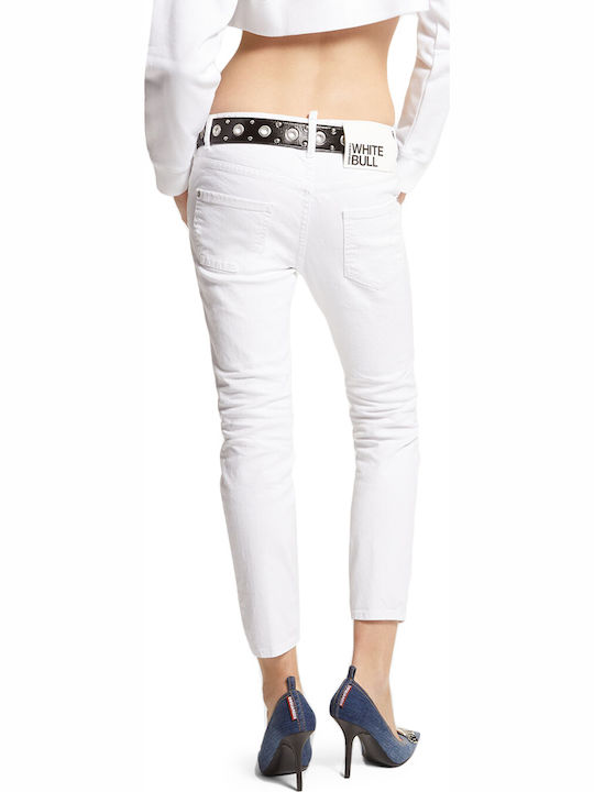 Cool Girl Women's Jean Trousers in Slim Fit White