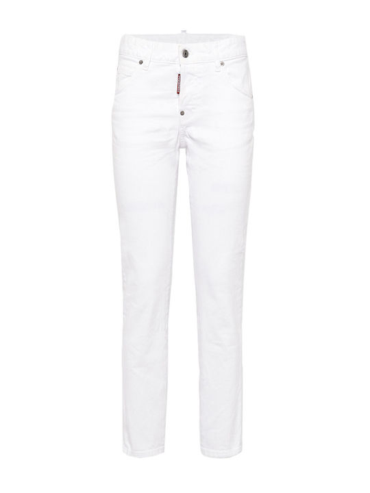 Cool Girl Women's Jean Trousers in Slim Fit White