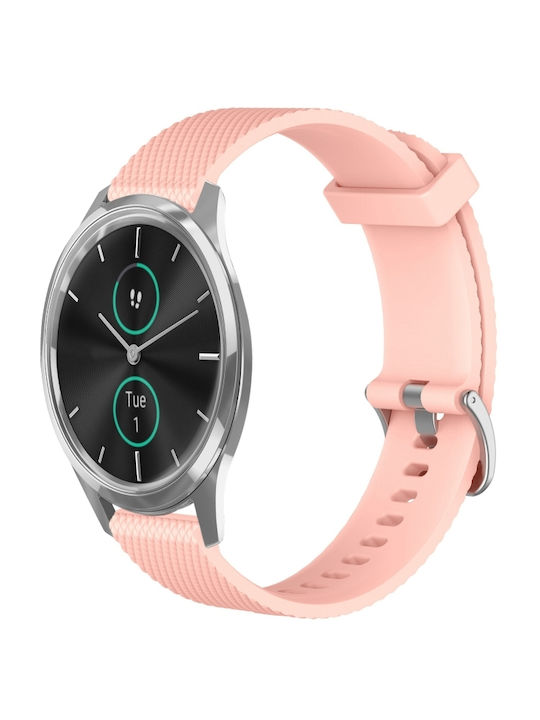 Garmin Forerunner 645 Music 20mm Diamond Textured Silicone Band Pink
