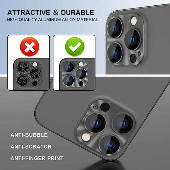 Camera Protection Tempered Glass Black for the iPhone 16 Pro / 16 Pro Max