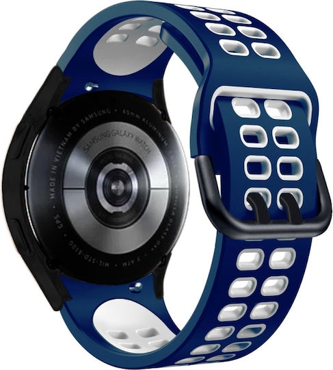 Samsung Galaxy Watch 4 Classic 42mm 20mm Atmungsaktives Zwei-Farben-Silikonarmband Grau+Gelb