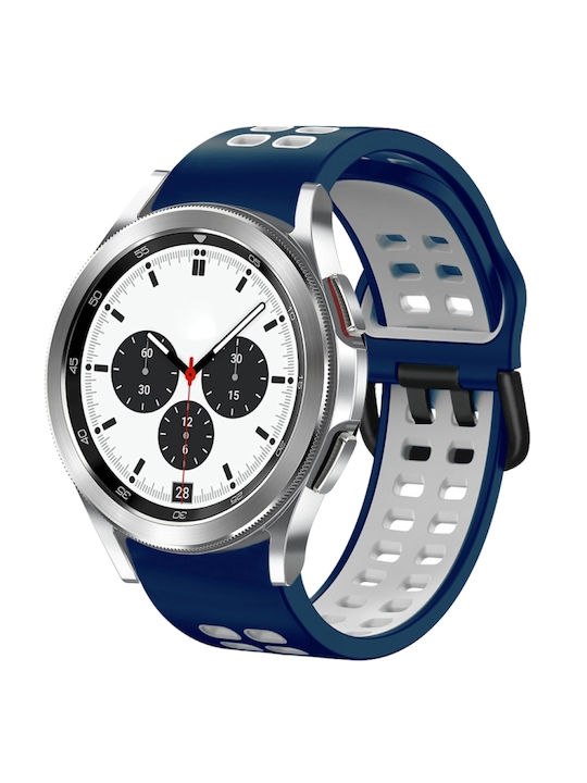 Samsung Galaxy Watch 4 Classic 42mm 20mm Breathable Two-Color Silicone Watch Strap Gray+Yellow