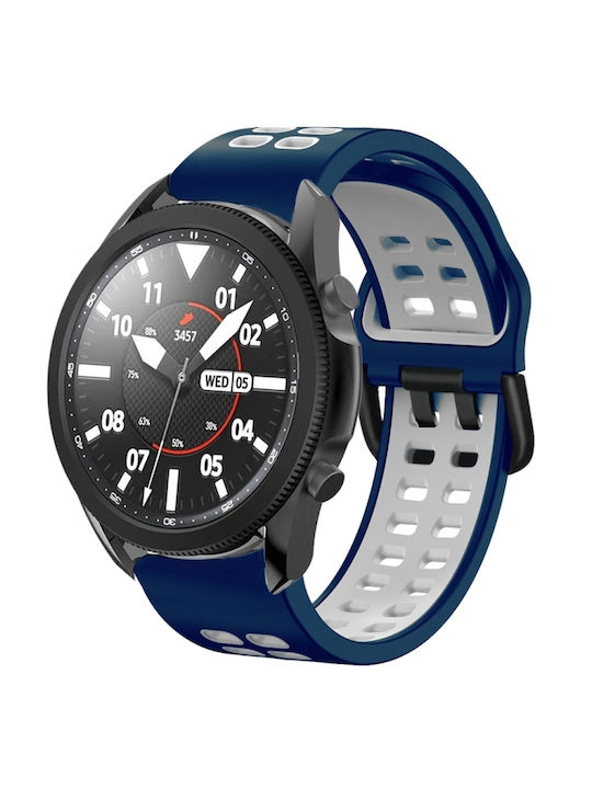 Samsung Galaxy Watch 4 Classic 42mm 20mm Breathable Two-Color Silicone Watch Strap Gray+Yellow