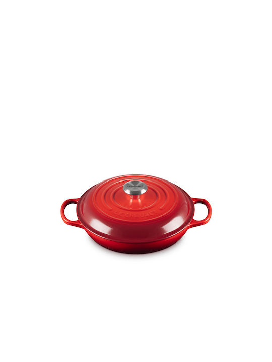 Le Creuset Cerise Ρηχή Κατσαρόλα από Μαντέμι 2.2lt / 26cm