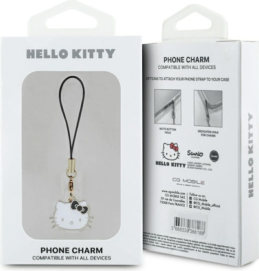 Hello Kitty Hkcpmkhk Phone Strap Black Charm Kitty Head