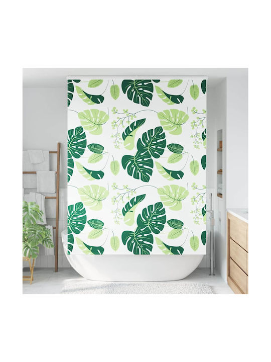 Vidaxl Shower Curtain Roll Cassette 150x240 cm Fabric Width 146 cm Green