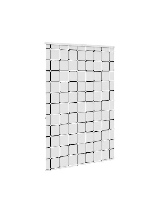 Vidaxl Perdea de Duș cu Casetă Rulou 160x240 cm Lățime Material 156 cm Multicolor